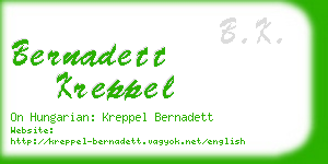 bernadett kreppel business card